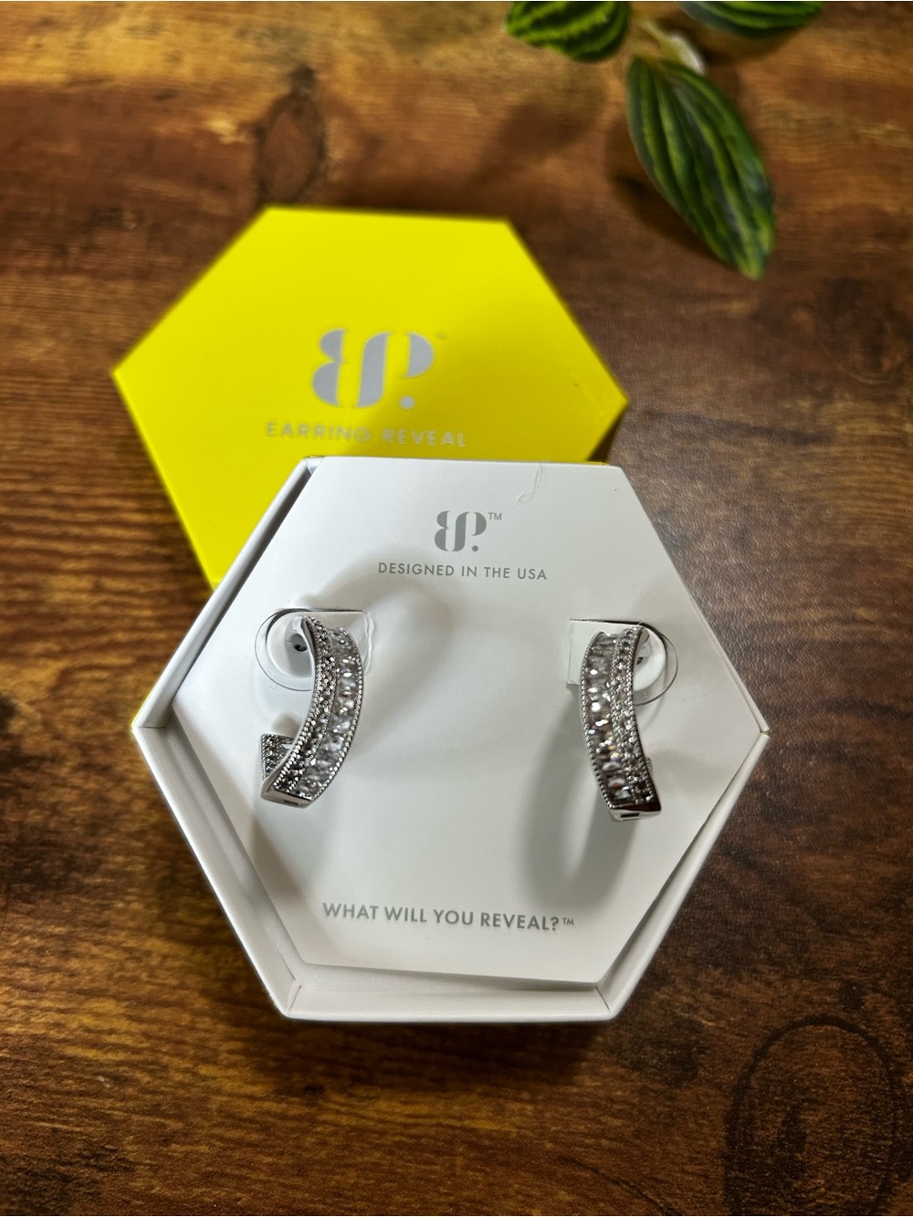 Bomb Party OG Rhodium & Diamond CZ Hoop Earrings